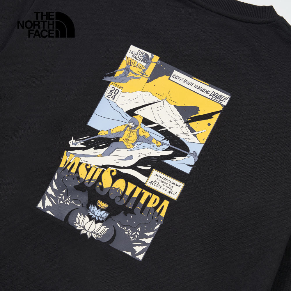 T️he North Face 北臉 男女款 大尺寸印花長袖大學T