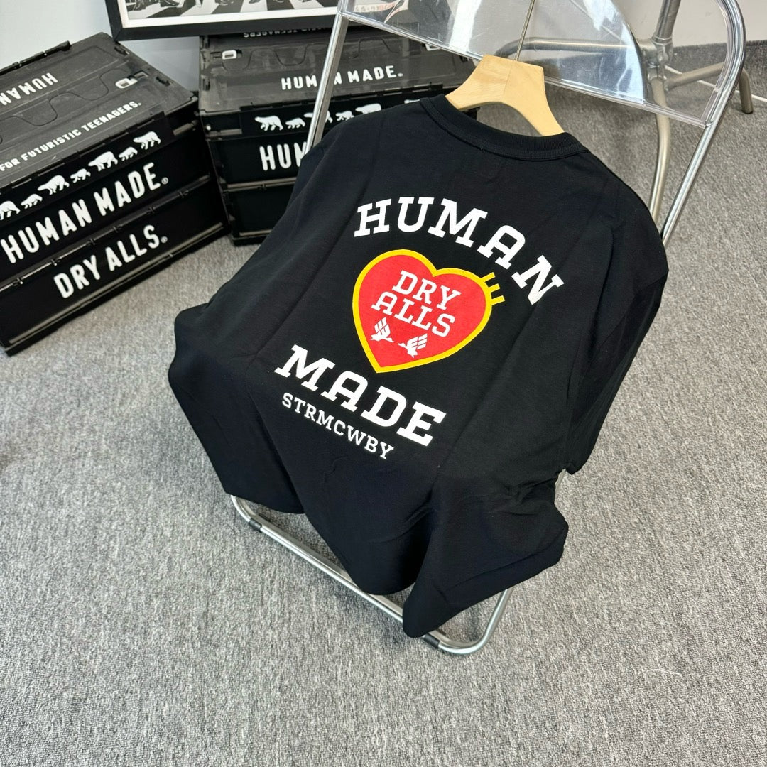 24SS新款HUMAN MADE 經典愛心logo短袖 短T
