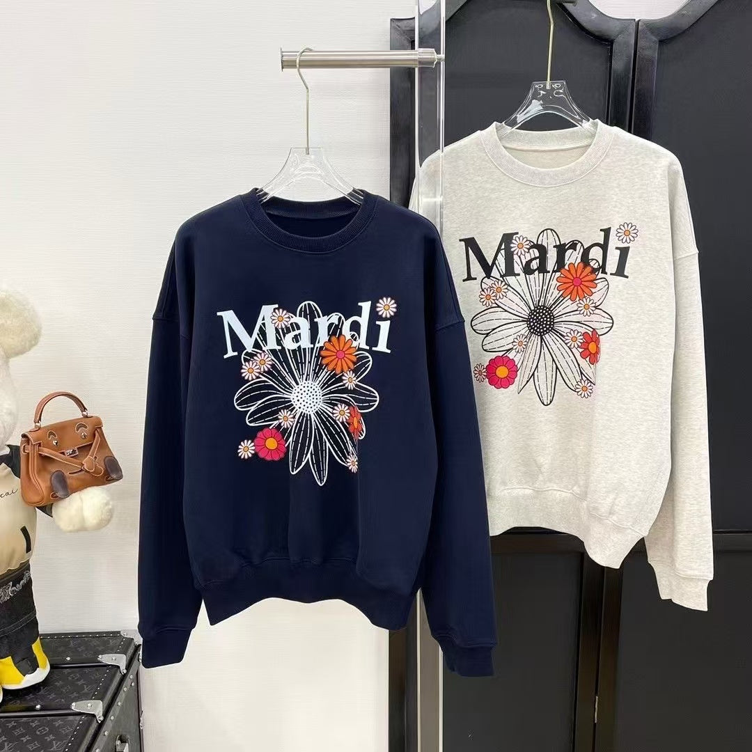 MARDI MERCREDI 印花大學TEE 燕麥色 經典小雛菊 黑花 繽紛小花 純棉