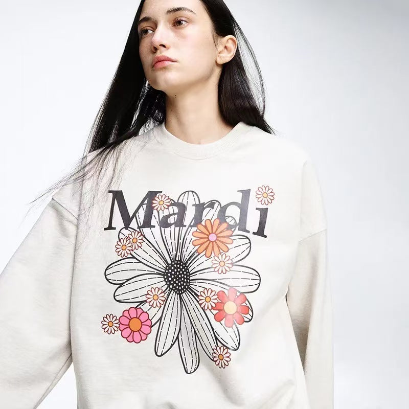 MARDI MERCREDI 印花大學TEE 燕麥色 經典小雛菊 黑花 繽紛小花 純棉
