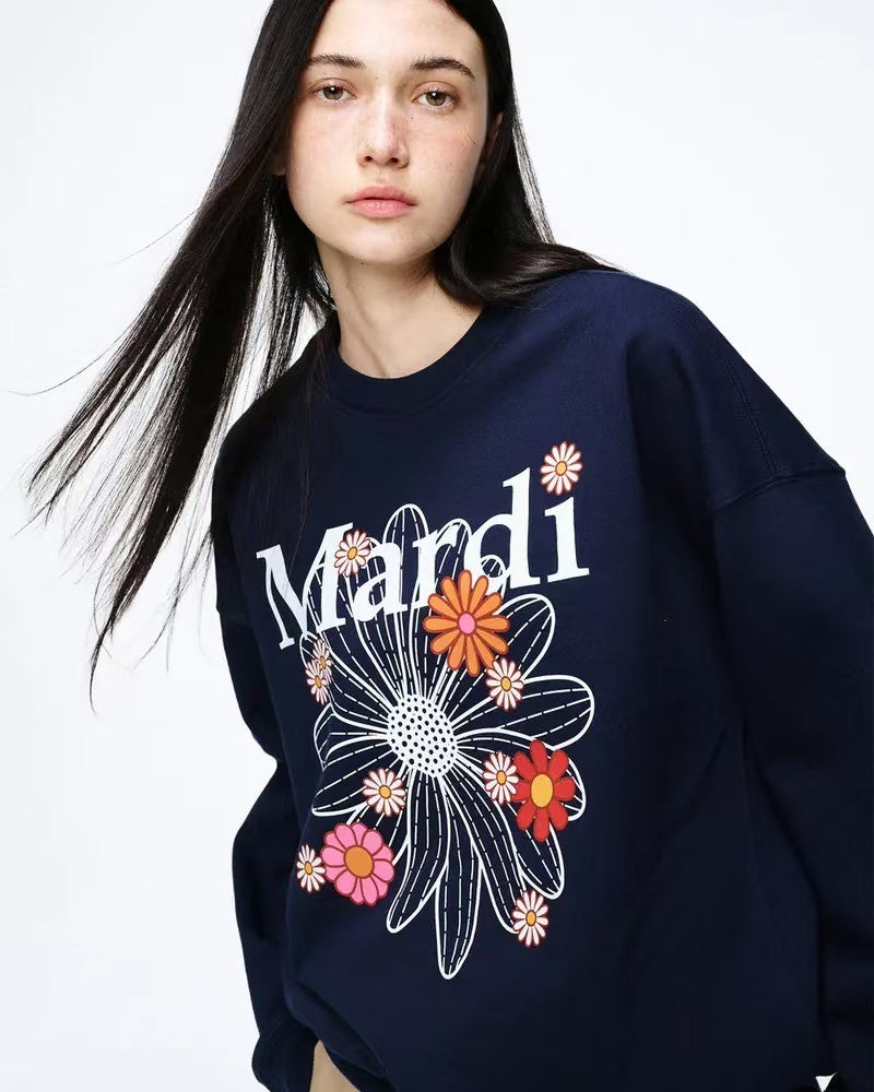 MARDI MERCREDI 印花大學TEE 燕麥色 經典小雛菊 黑花 繽紛小花 純棉