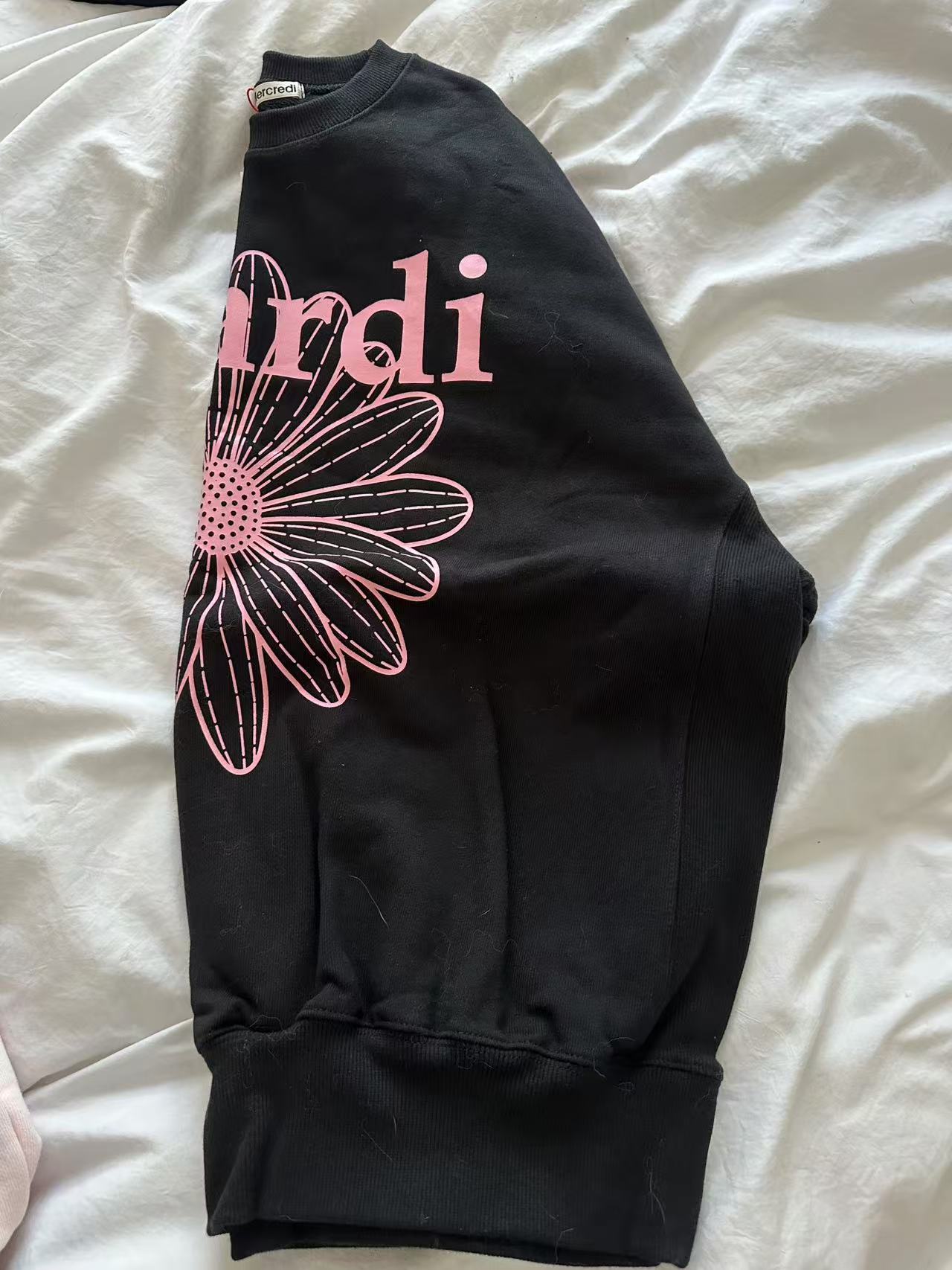 MARDI MERCREDI 印花大學TEE 黑色 經典小雛菊 純棉