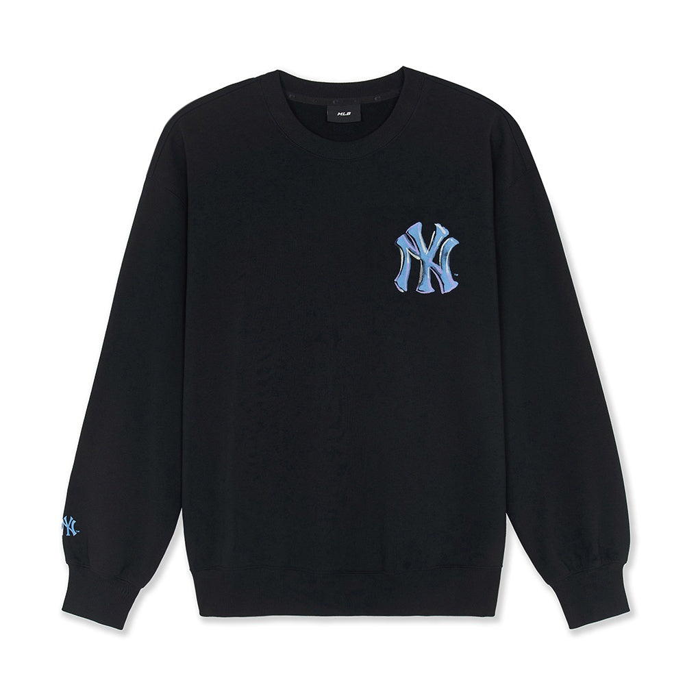 MLB 男女款  紐約洋基 背後大Logo長袖大學T