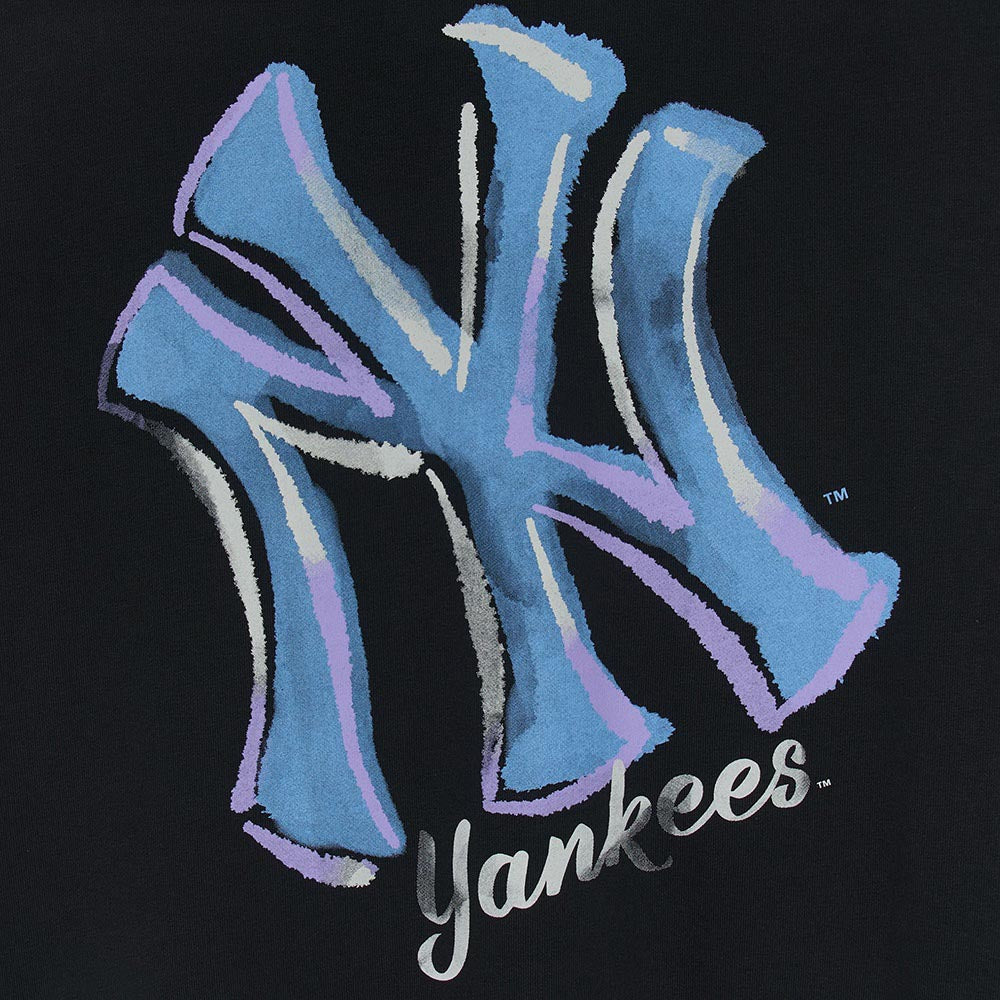 MLB 男女款  紐約洋基 背後大Logo長袖大學T