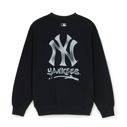 MLB 男女款  紐約洋基 背後大Logo長袖大學T