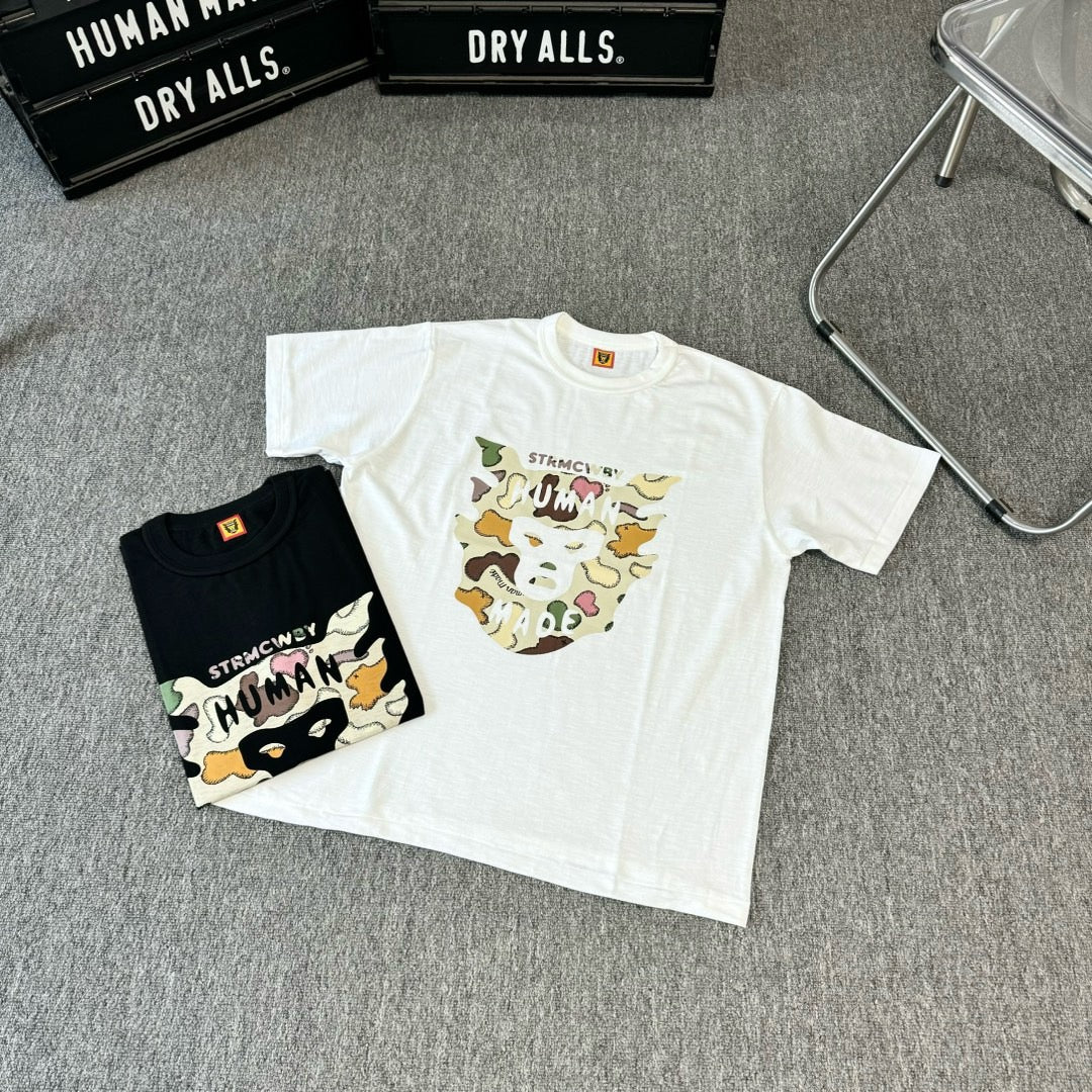 KAWS x Human made KAWS MADE GRAPHIC T-SHIRT #2 猿人迷彩 黑色 白色 短袖 短T