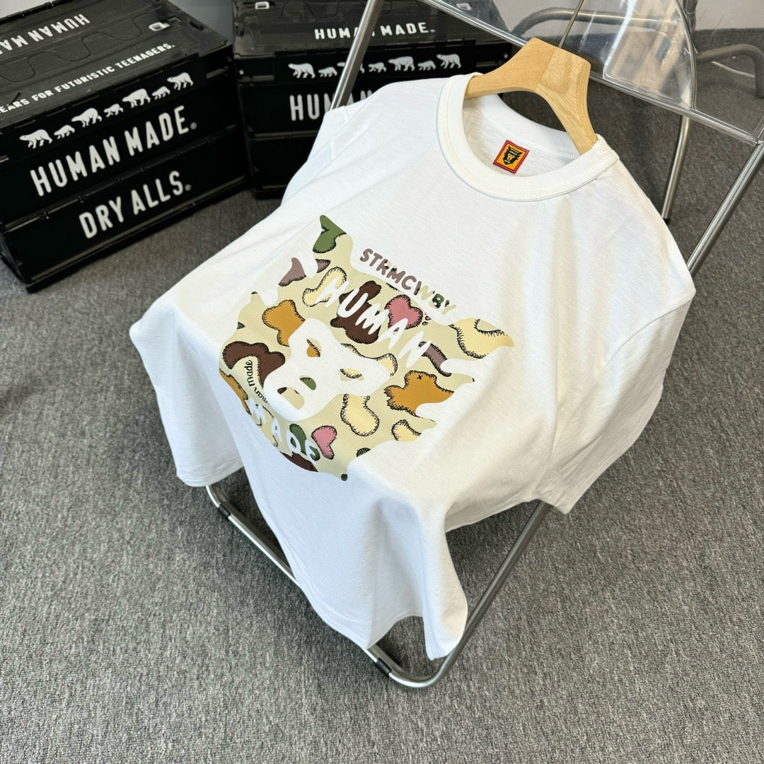 KAWS x Human made KAWS MADE GRAPHIC T-SHIRT #2 猿人迷彩 黑色 白色 短袖 短T