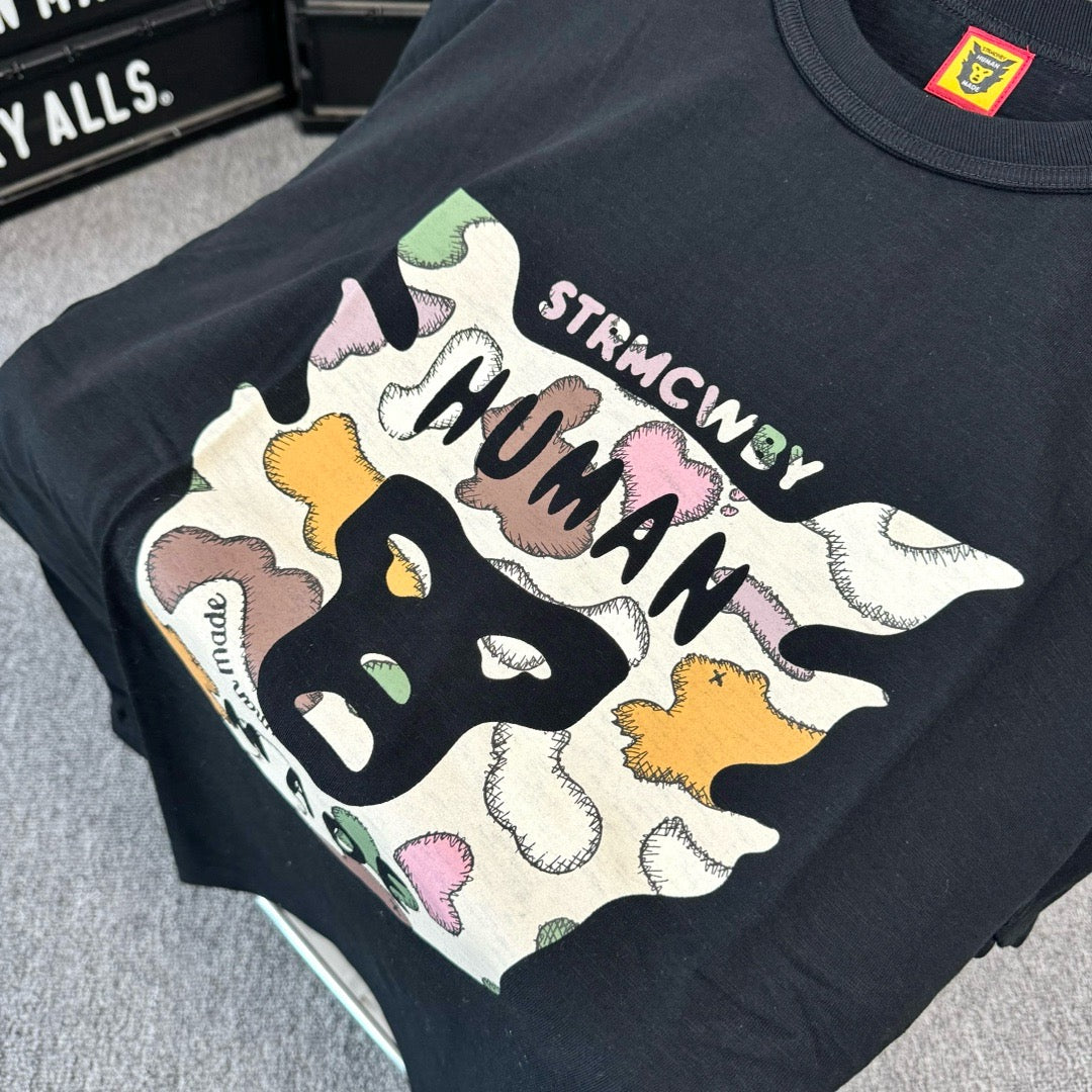 KAWS x Human made KAWS MADE GRAPHIC T-SHIRT #2 猿人迷彩 黑色 白色 短袖 短T