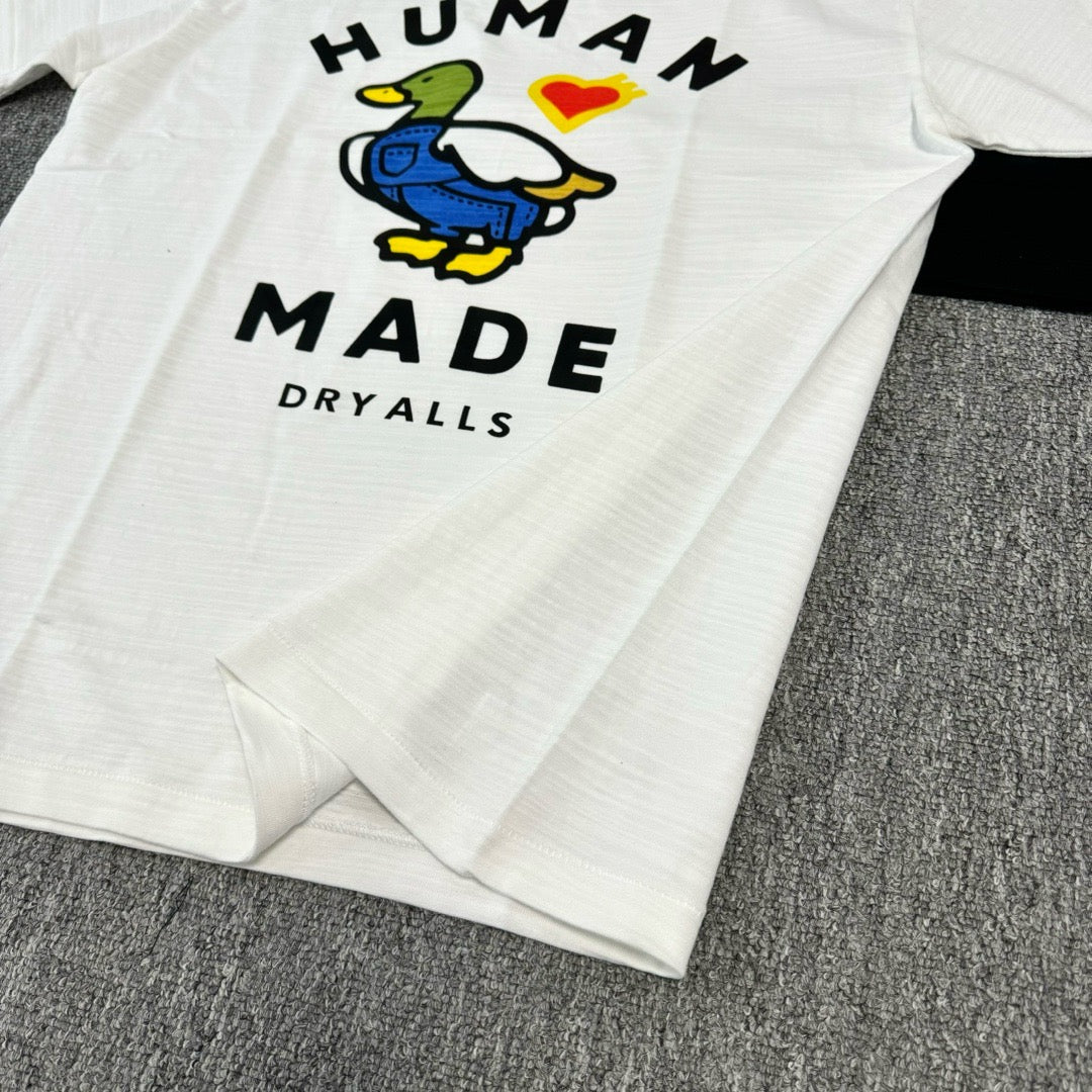 HUMAN MADE 左胸小愛心背工裝水 白色 短袖 短T