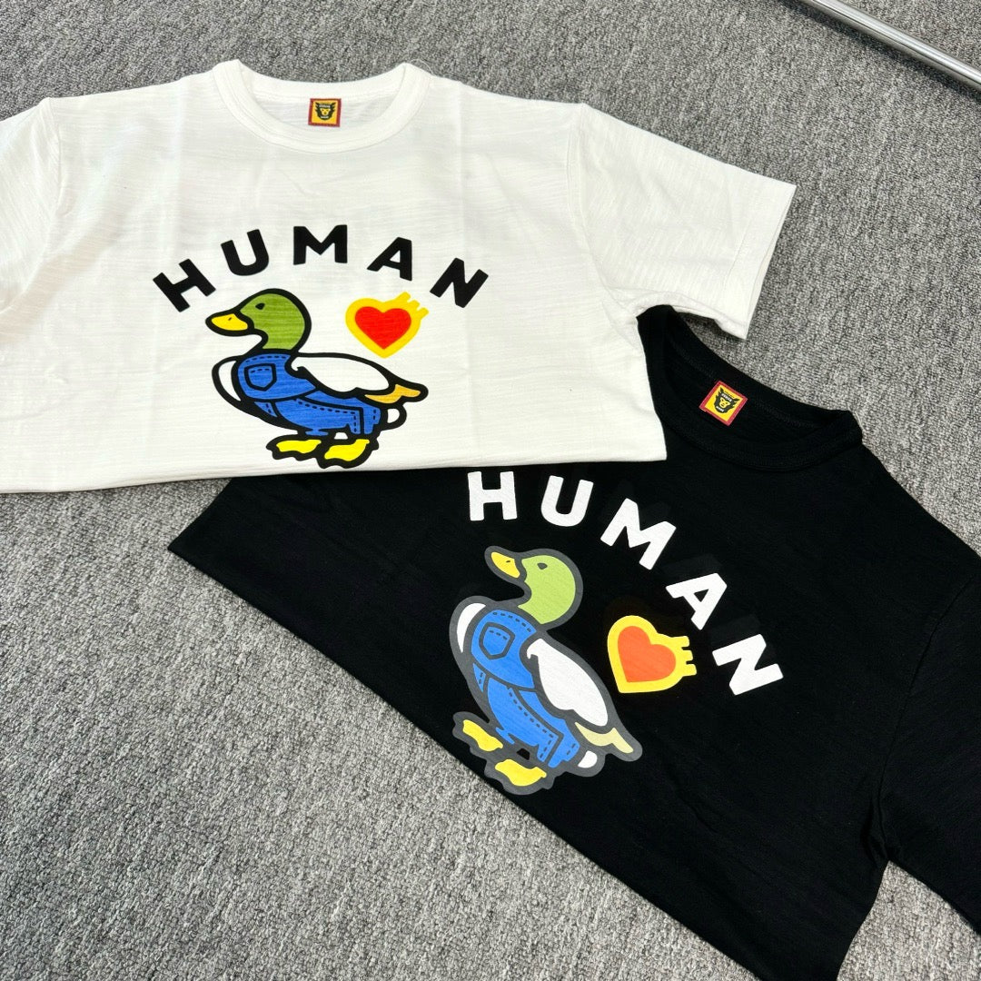 HUMAN MADE 左胸小愛心背工裝水 白色 短袖 短T