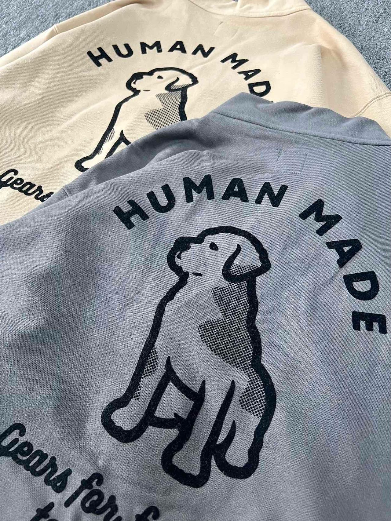 HUMAN MADE 小狗獵犬刺繡 休閒V領紐扣針織外套