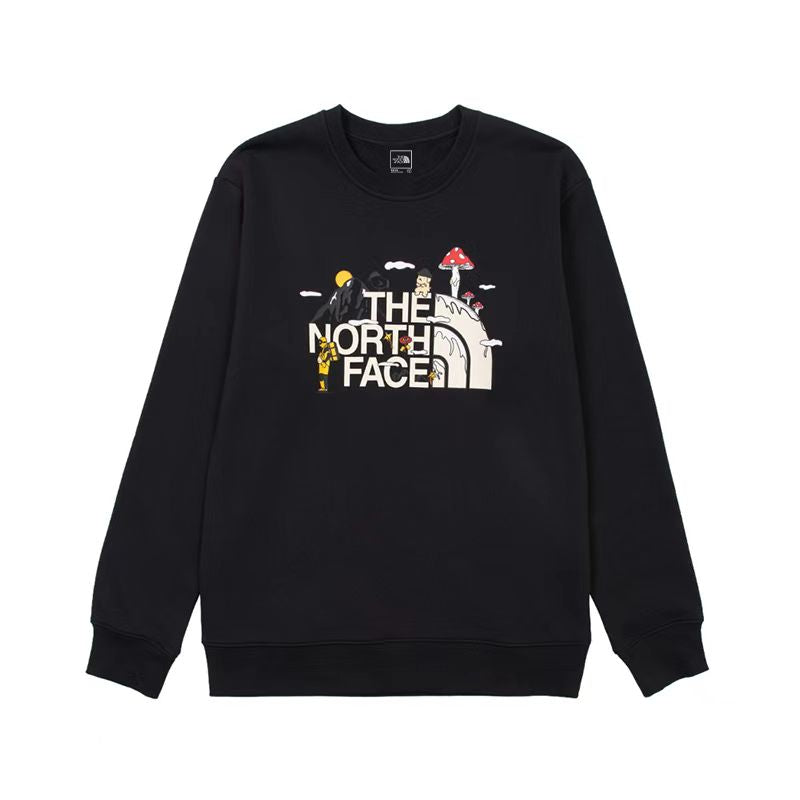 T️he North Face 北臉 男女款 趣味印花長袖大學T