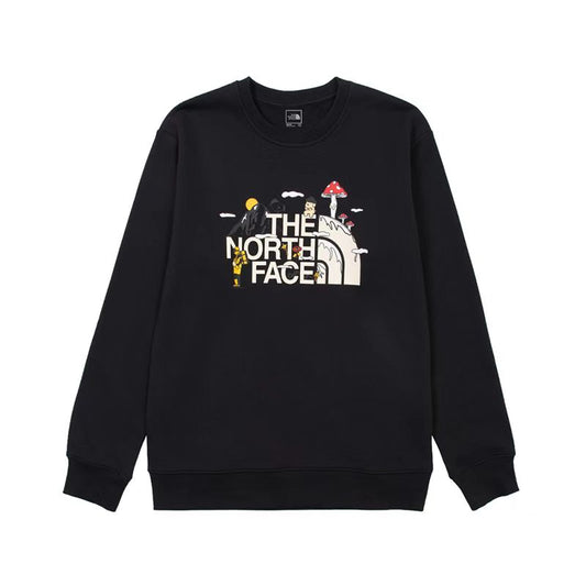 T️he North Face 北臉 男女款 趣味印花長袖大學T