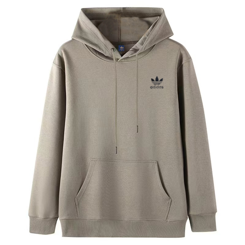 Adidas 三葉草 基本款 刺繡logo 長袖帽T