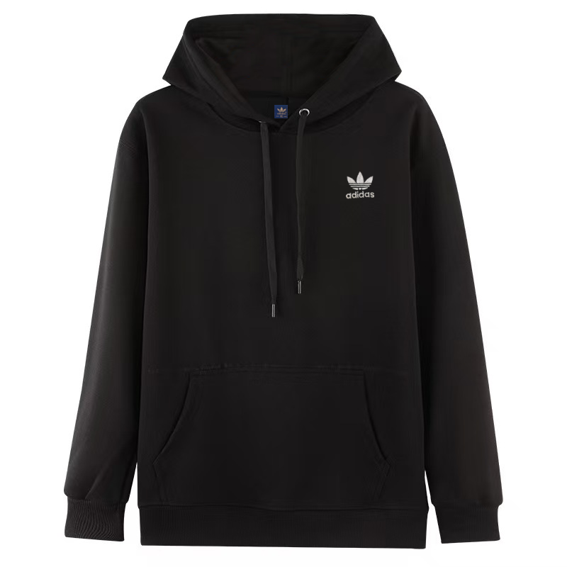 Adidas 三葉草 基本款 刺繡logo 長袖帽T