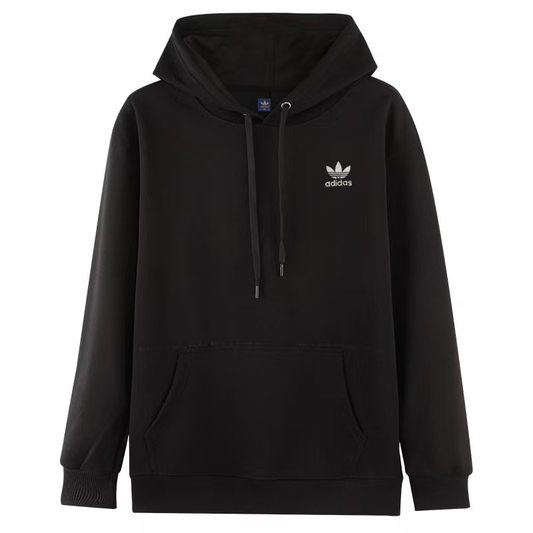 Adidas 三葉草 基本款 刺繡logo 長袖帽T