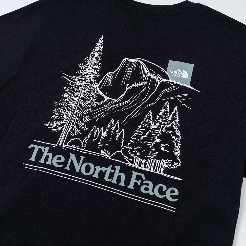 T️he North Face北臉男女款 山峰森林 速乾短袖T恤