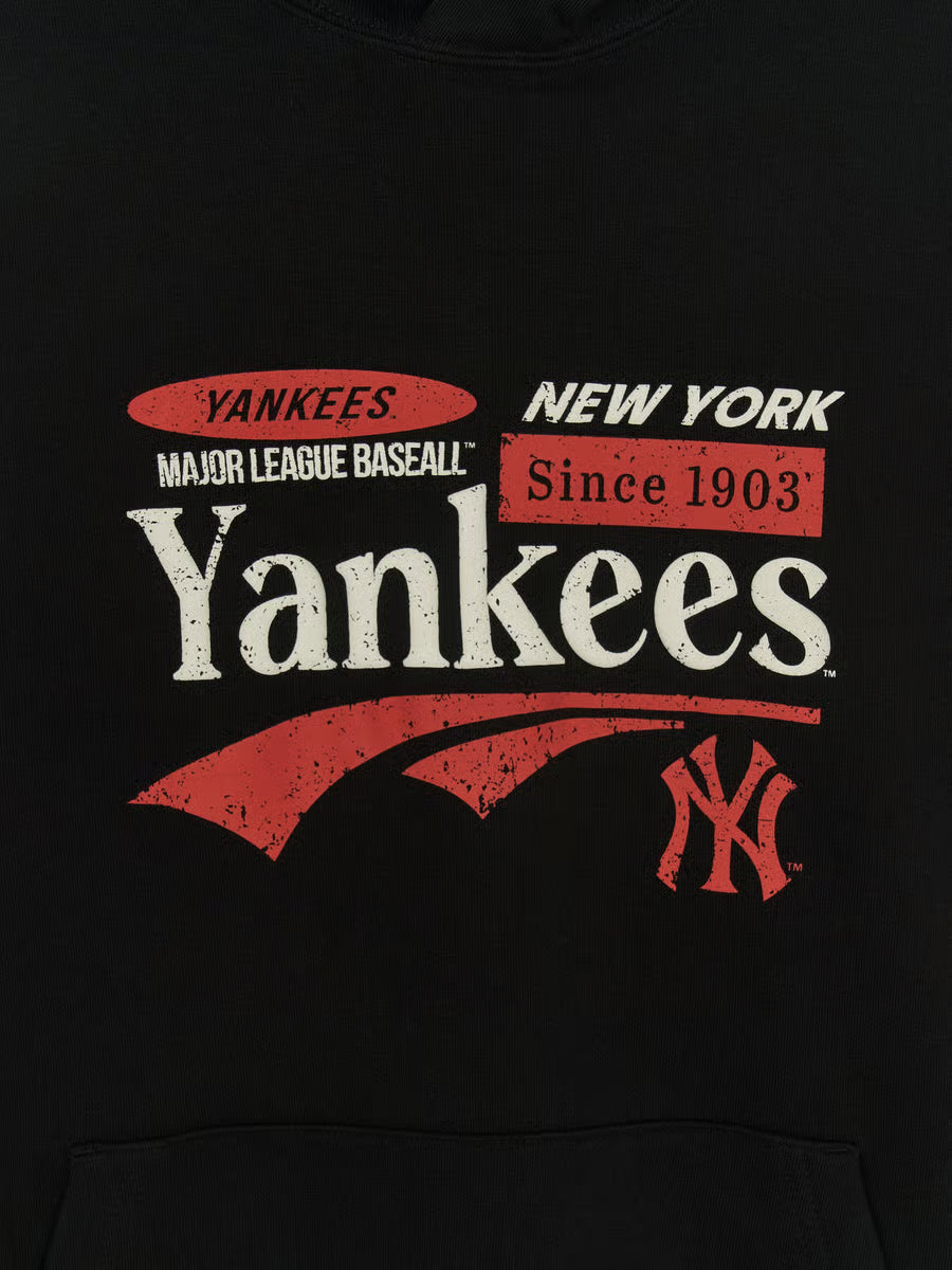 MLB 男女款 紐約洋基 復古長袖帽T