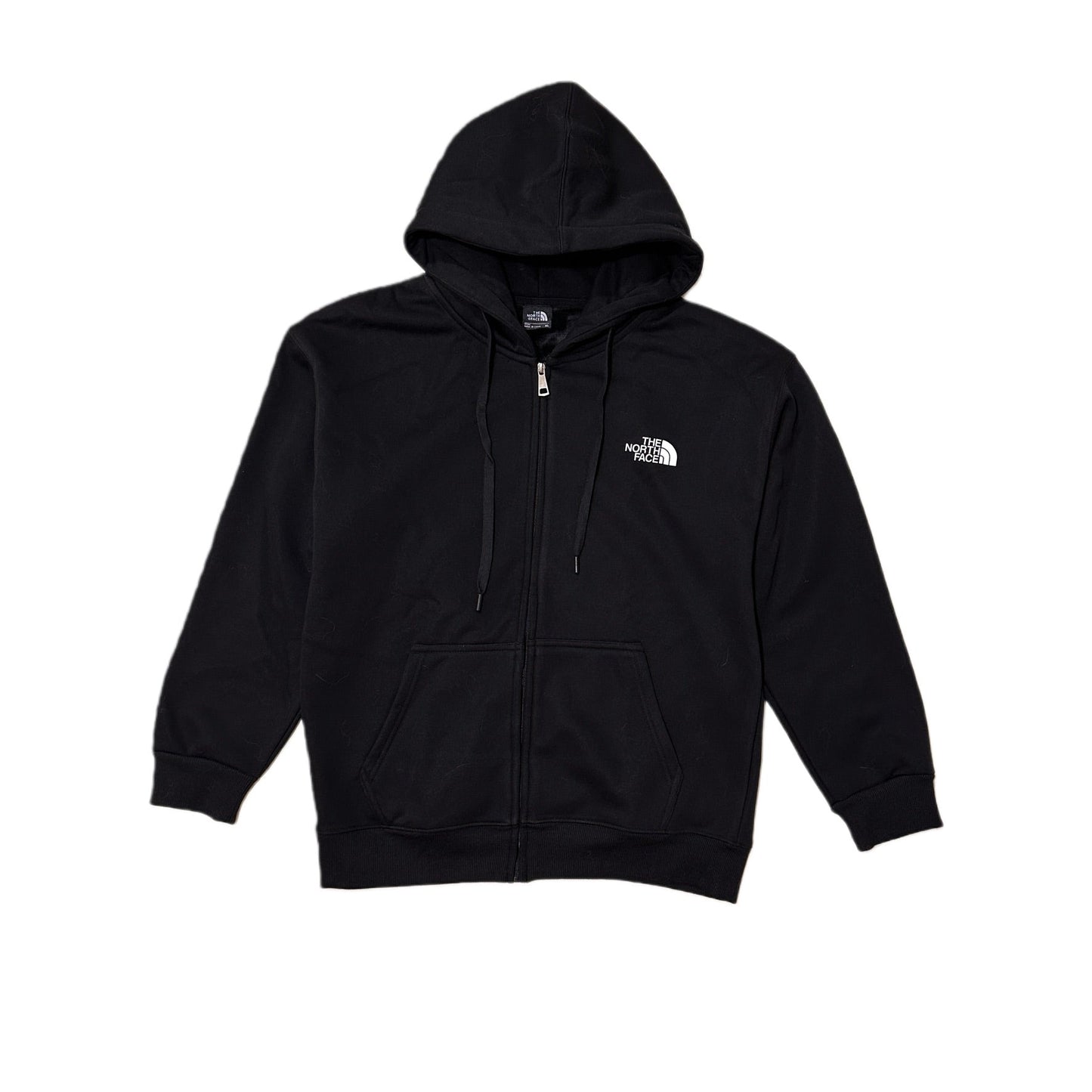 THE NORTH FACE 男女款  LOGO連帽外套 刷毛 棉質 黑色